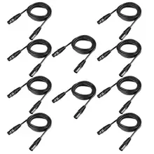 Neewer 10-Pack 6.5 Foot / 2M DMX Stage Light Cables Wires 3-Pin Signal XLR Male to Female Connection for Moving Head