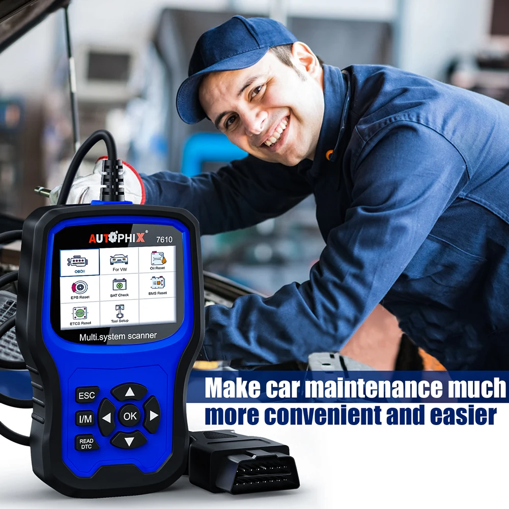 Autophix 7610 полная система OBD2 сканер ABS SRS EPB DPF TPMS сброс масла ODB2 OBDII считыватель кода