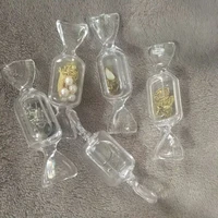 10pcs candy shaped jewelry box clear plastic beads storage containers box mini clear jewelry case travel jewelry case