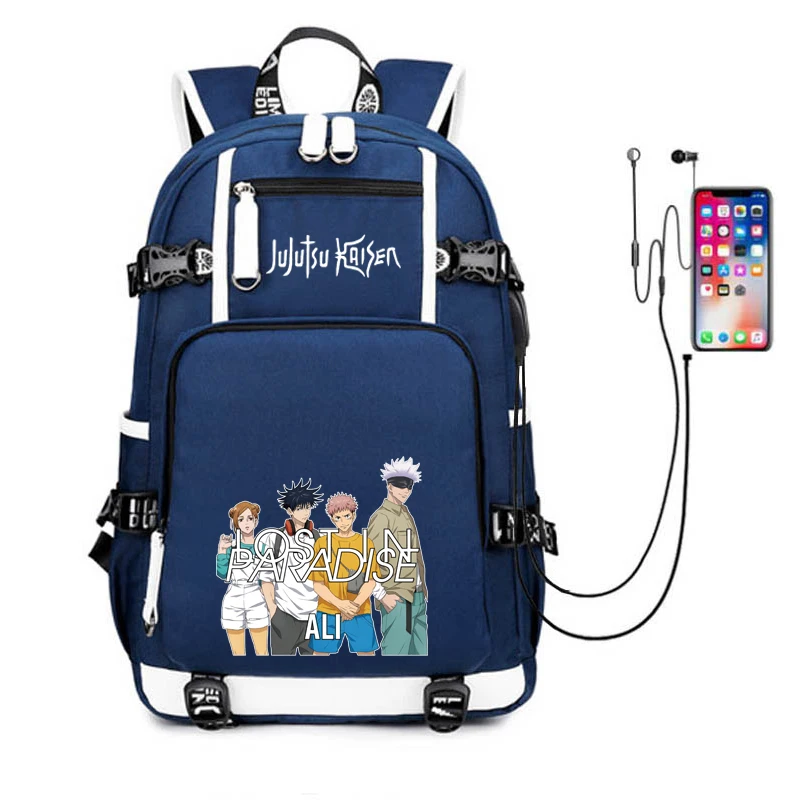 

Jujutsu Kaisen Oxford School Backpack Anime Large Bookbag Men Women Travel Back Pack Laptop Shoulder Bags