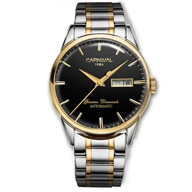 Karneval Mechanische Uhren Mode Automatische Uhr myanner 30 м вассердихт Herren Uhr винтажный Lederband Armbanduhr kol saati - Цвет: 12