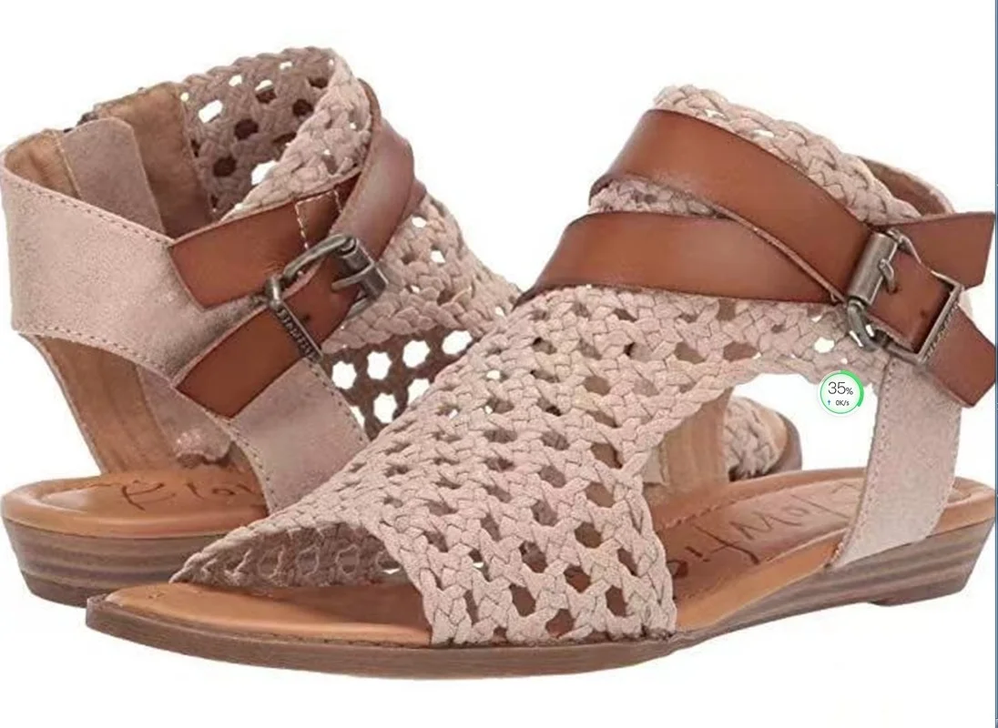 

Женские сандалии с открытым носком, открытые босоножки в римском стиле, дышащая обувь с пряжкой и вырезами, Размеры 35-43, для лета, 2021