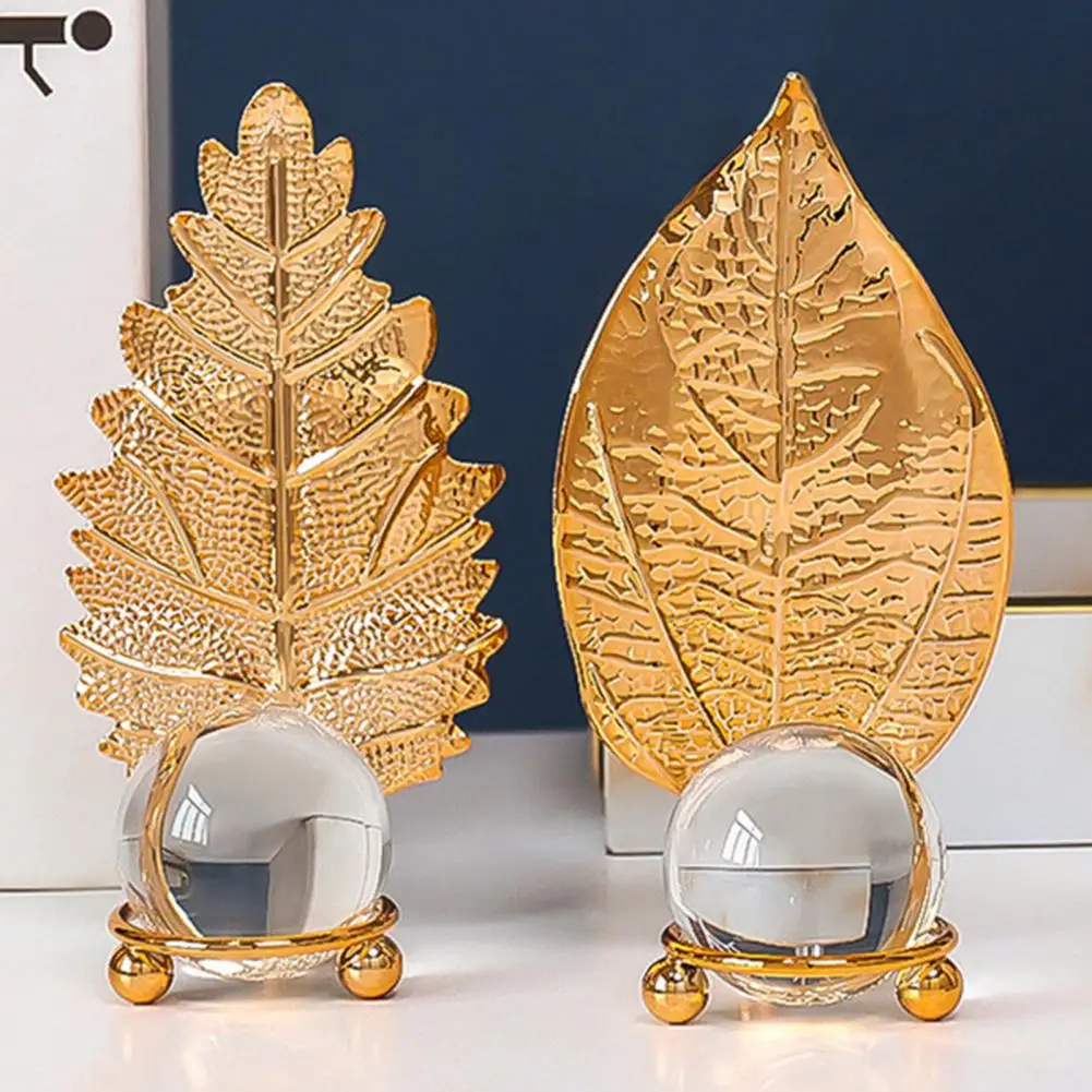 Креативная модель из искусственного хрустального шара с дизайном листьев