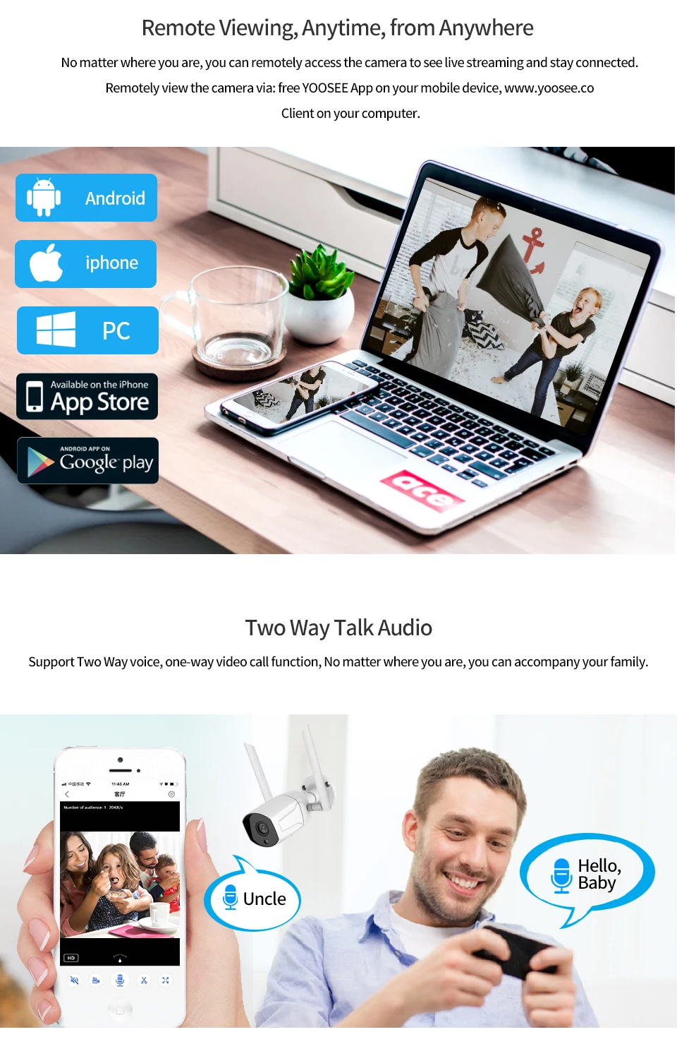 LOOSAFE Yoosee IP камера Wifi 1080P 3MP CCTV Bullet уличная камера ONVIF с AP ночного видения день и близкий камера наблюдения s