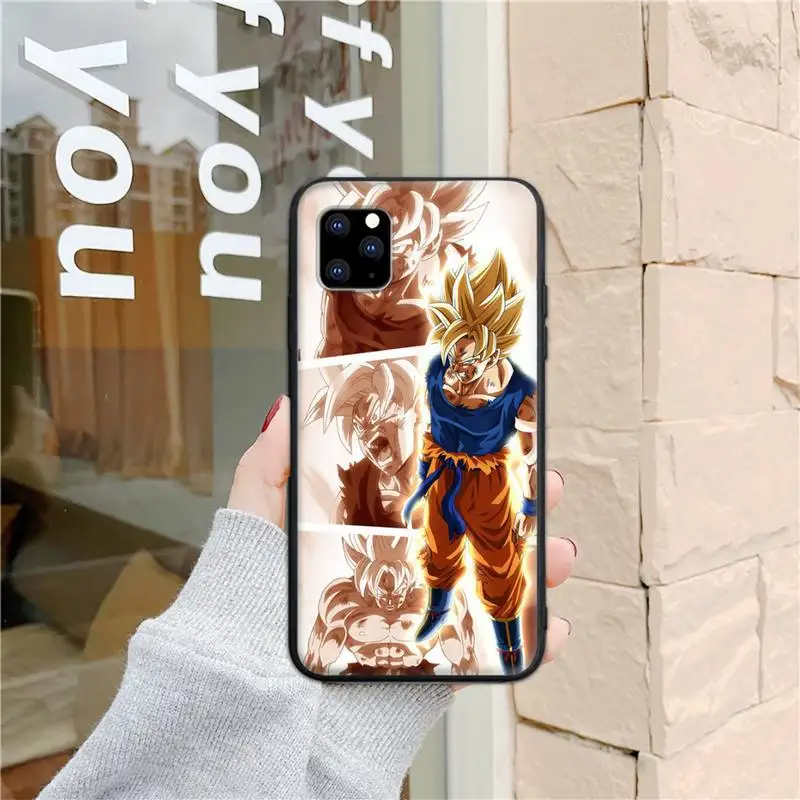 

Son Goku Anime Silicone Phone Case for iphone 6s 7 8 plus xr xs 11 12pro max mini Cover Fundas Coque
