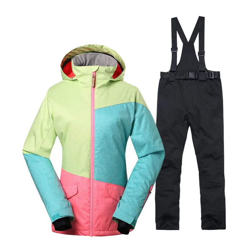picture jacket pant Женский зимний костюм Спортивная одежда для улицы Сноубординг наборы водонепроницаемый ветрозащитный костюм лыжные куртки и комбинезон зимние брюки - Цвет: picture jacket pant