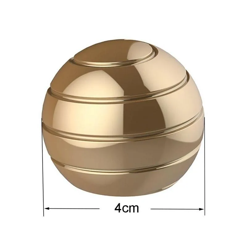 

Gyro Desk Ball Decompression Toy Finger Gyroscope Tops Metal Kids Kinetic Anti Stress Optical Rotating Illusion Flowing