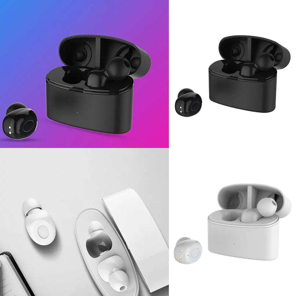 

T6 Bluetooth 5.0 Waterproof Earphone Wireless Stereo Earbud Noise-Cancelling Earphone Charging Box Earphone