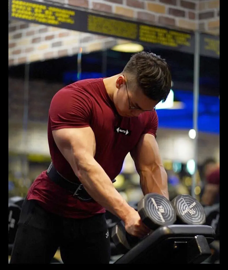 

Summer men's running training T-shirts men's fitness short-sleeved T-shirts