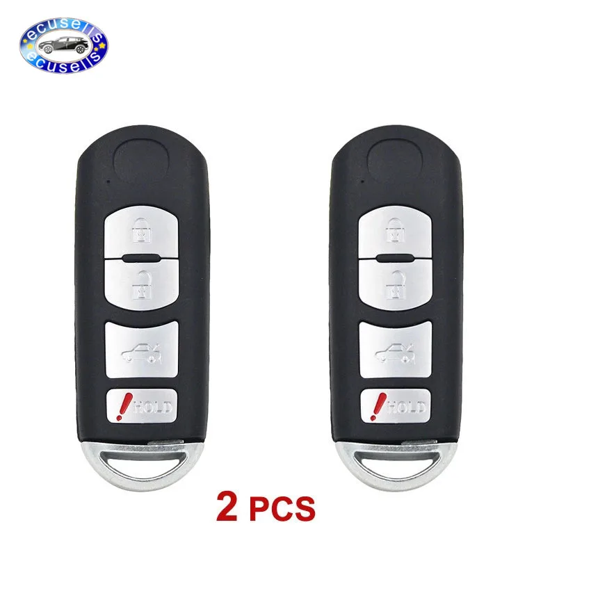 2 шт./лот новый 4 кнопки Замена оболочки 3 + 1 дистанционного ключа чехол Fob для Mazda M3