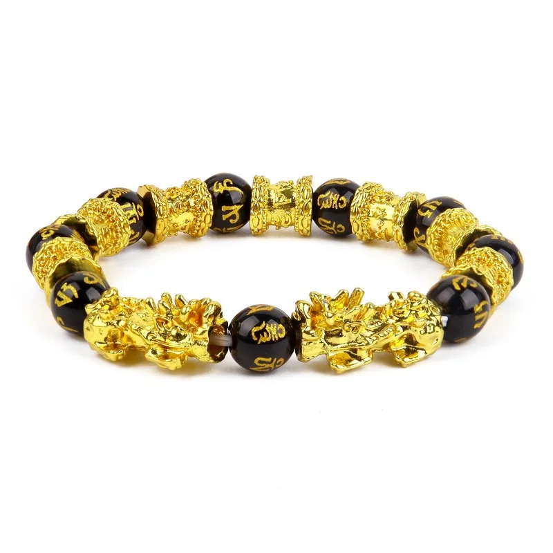 

Pixiu Guardian Bracelet Bring Luck Wealth Beads Strand Bracelets Chinese Fengshui Wristband Unisex Lucky Wealthy Men Women