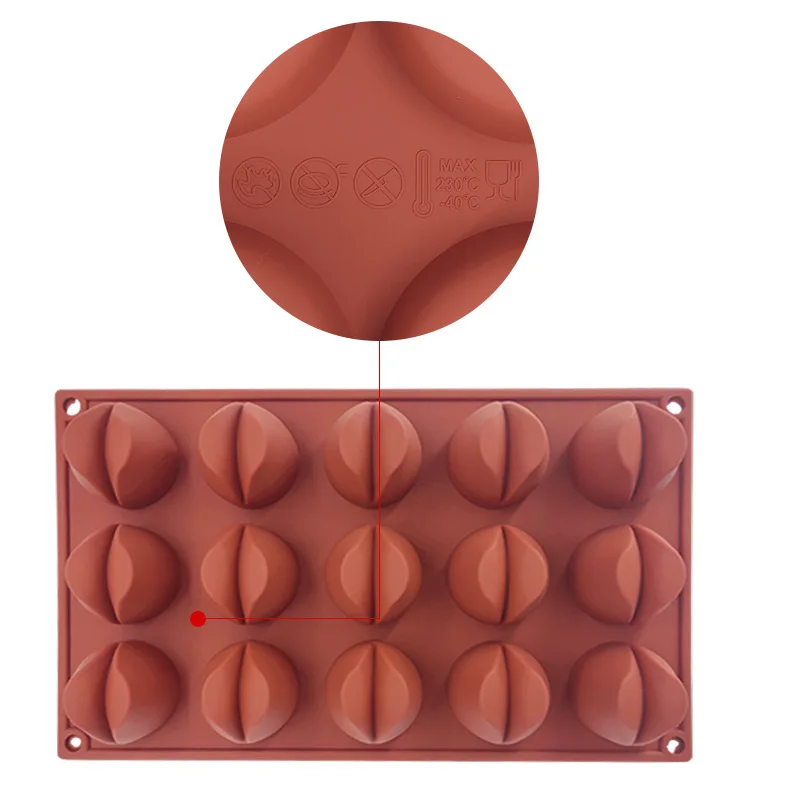 Силиконовая форма для торта с тюльпаном и муссом 15 отверстий французского