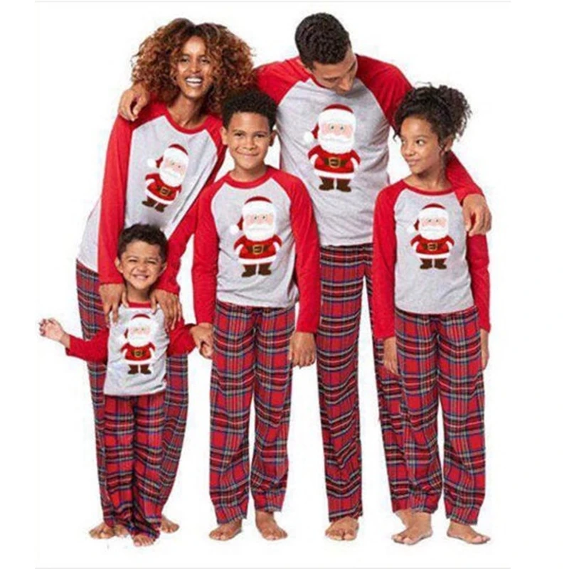

Семейный Рождественский пижамный комплект, семейная Одинаковая одежда, 2021, одежда для вечерние, комплект пижам для взрослых и детей, хлопко...