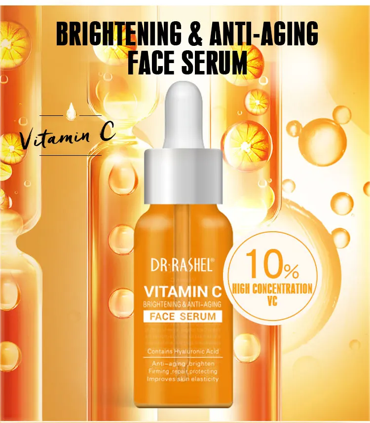 DR.RASHEL 50ml Brightening Anti-aging Facial Essence Vitamin C Whitening Moisturizing Skin Hydrating for All Skin Type