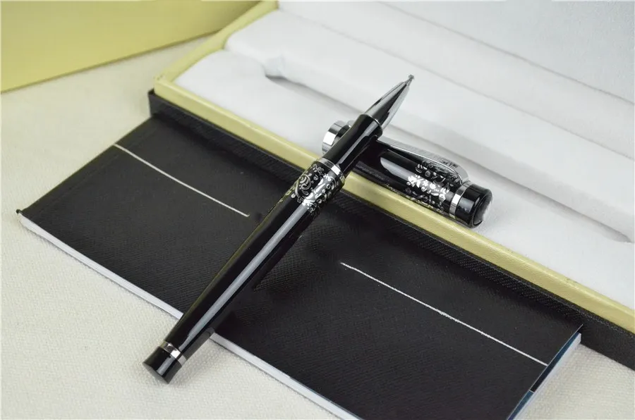 

Super value hot metal Ballpoint Pen high quality Signature Brand pen Famous luxury Designer Black ball pretty Gift pen With Box