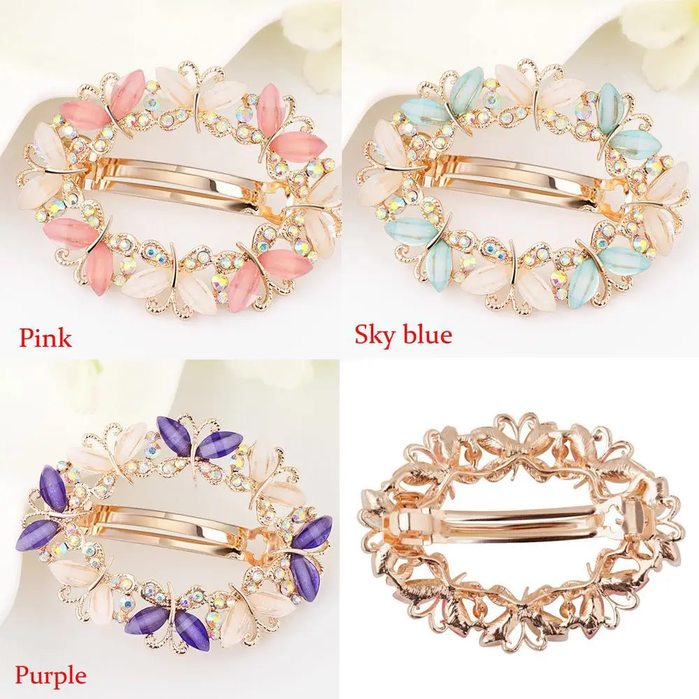 1PC Crystal Rhinestone Hair Clips For Women Girls Flower Butterfly Barrettes Clamp Hairpins Brooch Styling Tool New Arrival | Красота и