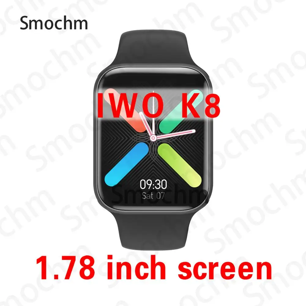 

Smochm IWO K8 1.78 inch Smart Watch Phone Series 6 Bluetooth Smartwatch Temperature Heart Rate IWO 12 for Apple iPhone Android