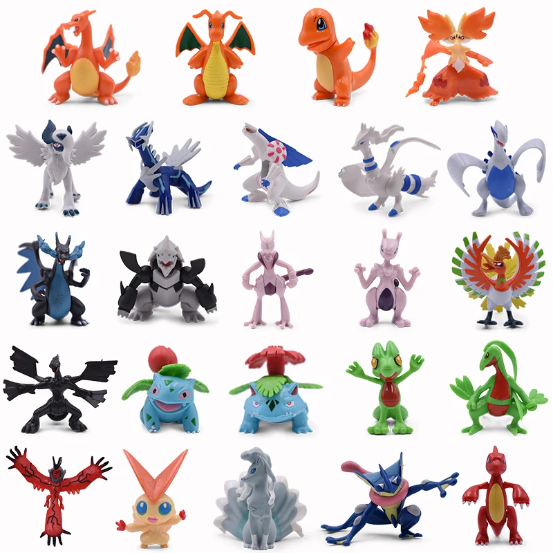 

3 mega charizard xy драгонит treecko чармандер mewtwo lugia ho-oh venusaur grovyle reshiram ПВХ Фигурки Модели brinquedos