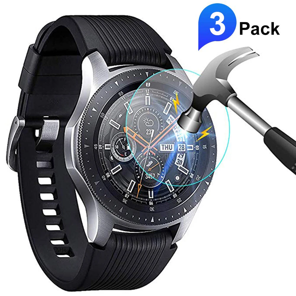 

3/1pcs Upgraded Tempered Glass Screen Protector For Samsung Galaxy Watch 46mm 42mm 9h Protective Glass Film for Gear S3 S2