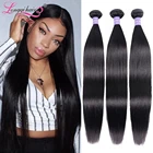 Прямые волосы, 3 дюйма, 4 пряди, человеческие волосы Remy для наращивания, натуральные волосы, волнистпряди, малазийские пряди волос 8 - 30 дюймов, волосы Longqi