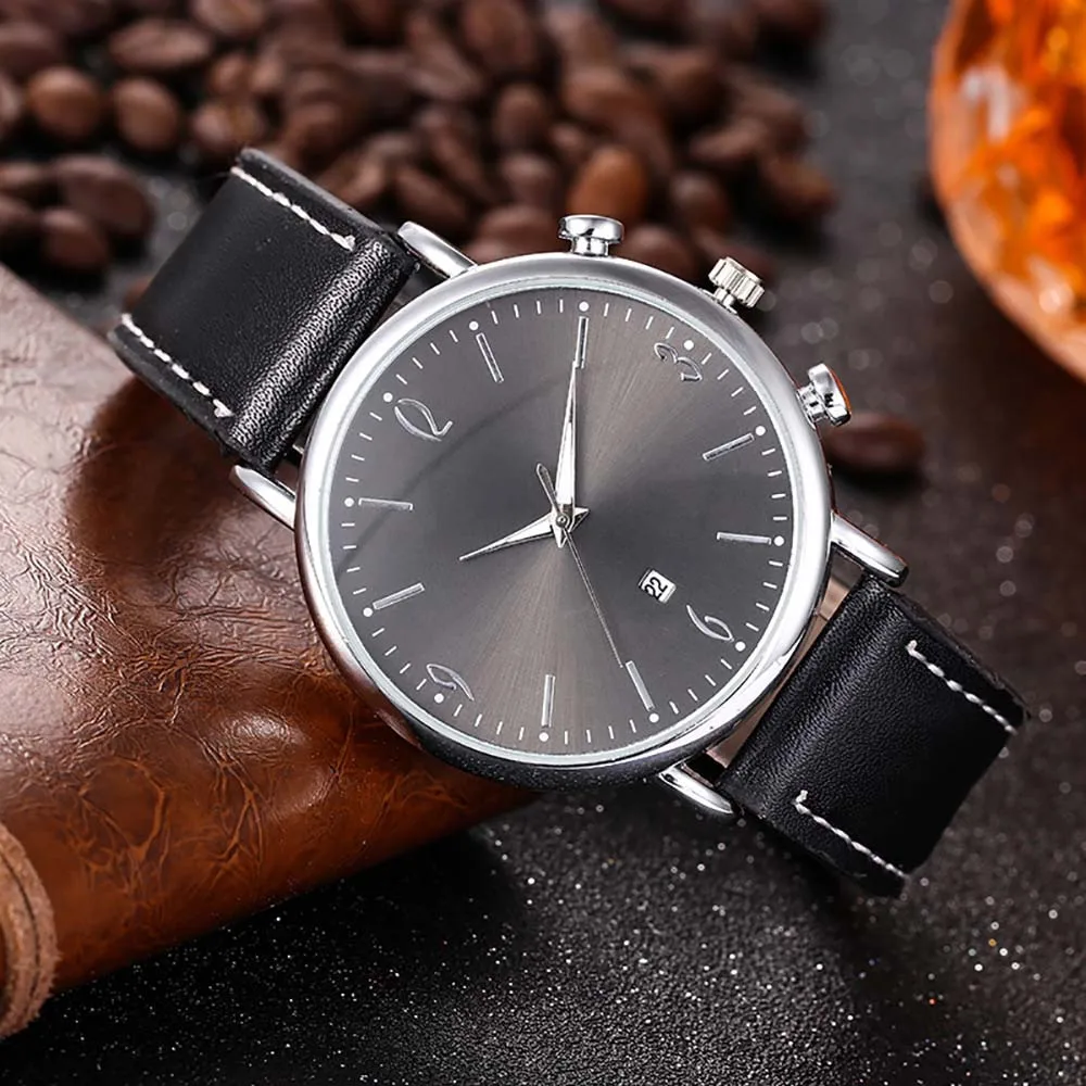 

2021 Luxury Famous Men Date Quartz Watch Business Men Waterproof Watch Male Luminous Hands Clock Fashion Military Leather Watch