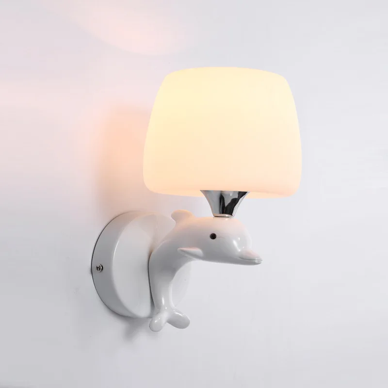 

Modern minimalist dolphin wall lamp Nordic creative INDOOR wall lamp living room bedroom bedside lamp aisle staircase lighting