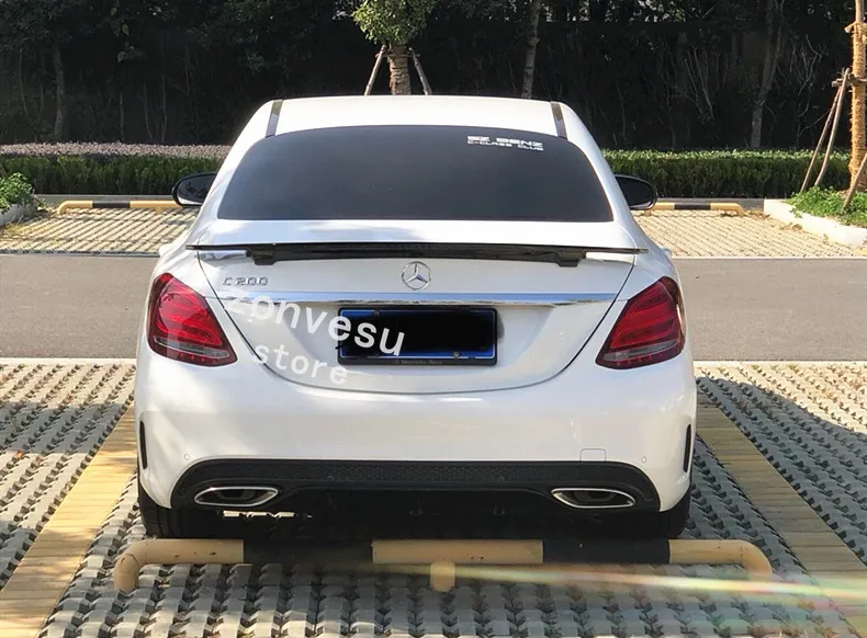 Используется для Benz W205 Sedan C-class 2016-2019 лет спойлер из АБС-пластика углеродного