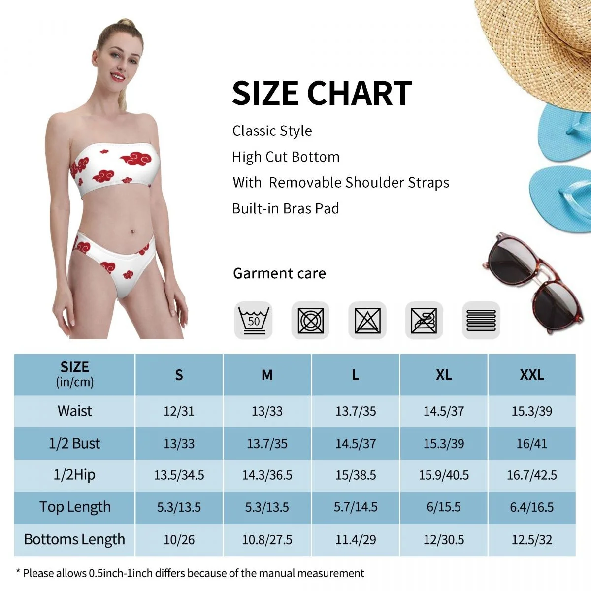 

Anime Manga Swimwear for Women young Girls Akatsuki Uchiha Sasuke Bandeaukini 2021 bandeau Swimming Suit Bkini