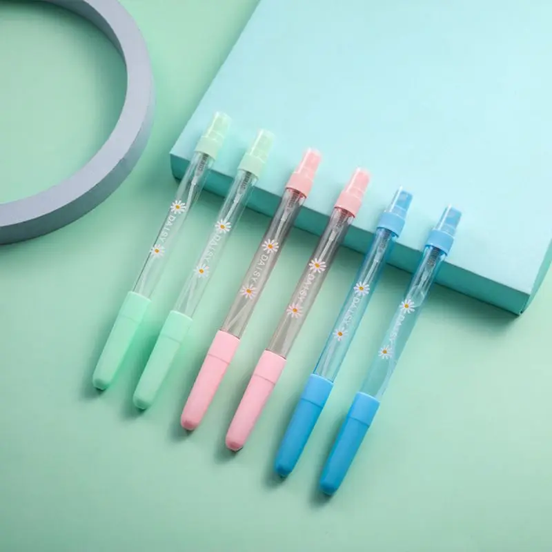 

6pcs/set Creative Spray Gel Pen Disinfectant Alcohol Refillable Neutral Pen 1XCB