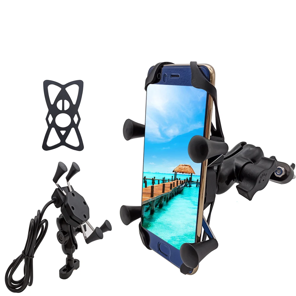 Универсальный мотоцикл мобильный телефон держатель с для быстрой зарядки usb