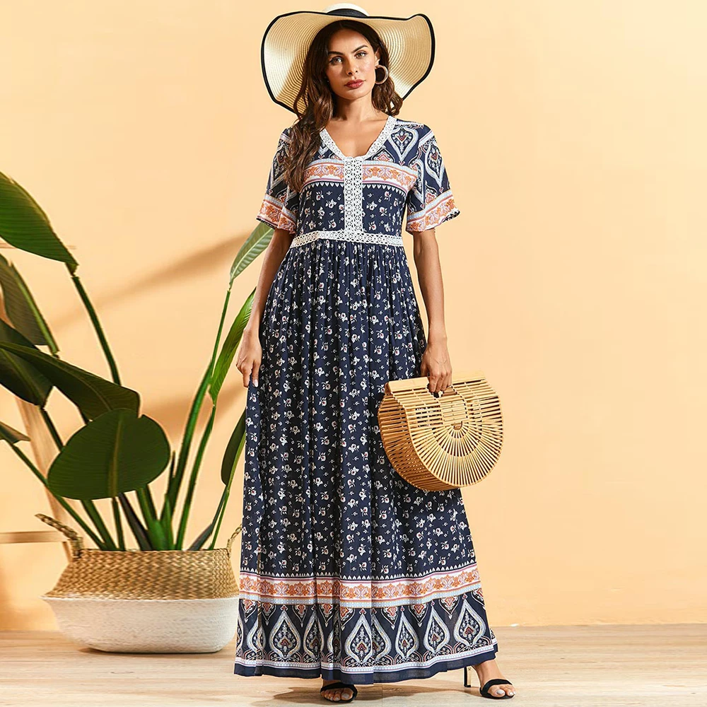 Женское богемное пляжное платье длинное 2020 размера плюс | Женская одежда