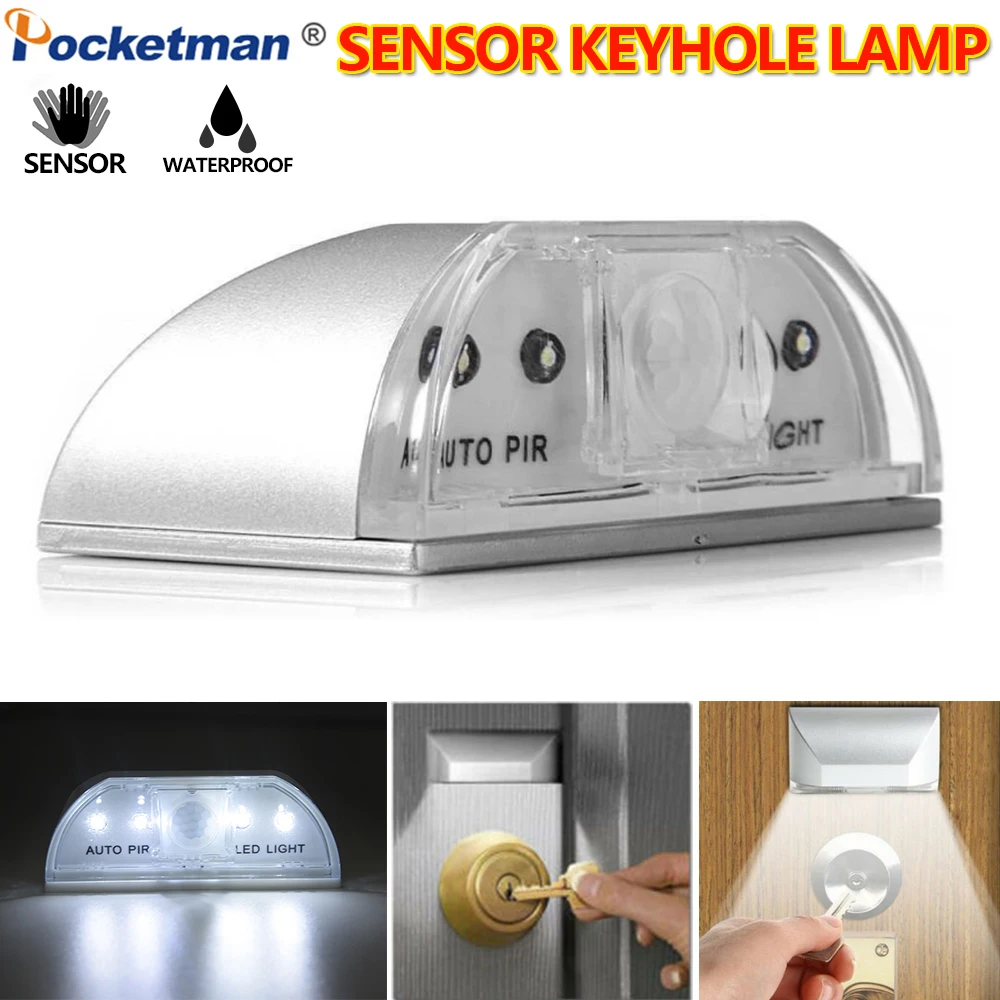 

Powerful Intelligent Induction Light PIR Wireless Door Lock Lamp PIR Infrared Sensor Keyhole Light Door Lock Hole Night Light