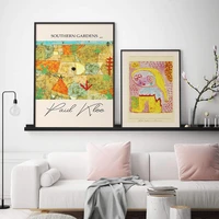 paul klee abstract exhibition poster canvas oil painting classic artwork print wall art picture for gallery kids room home decor