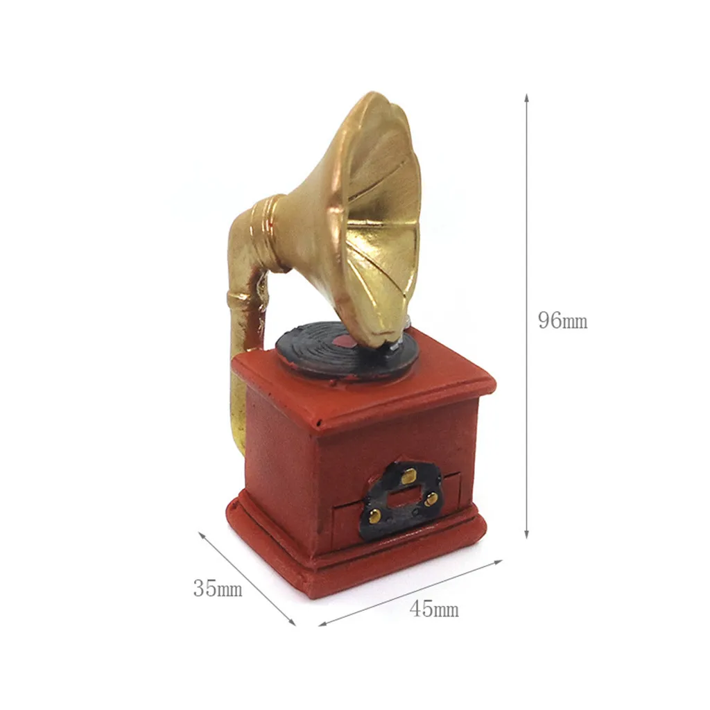 Имитация 1:12 миниатюрной мебели эмблема граммофона записывающее устройство