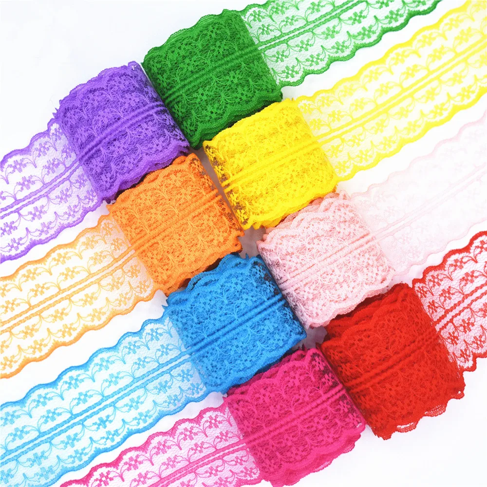 Красивые 10 метров кружево лента тесьма Ширина 45 мм Отделка Ткань вышитые Чистая