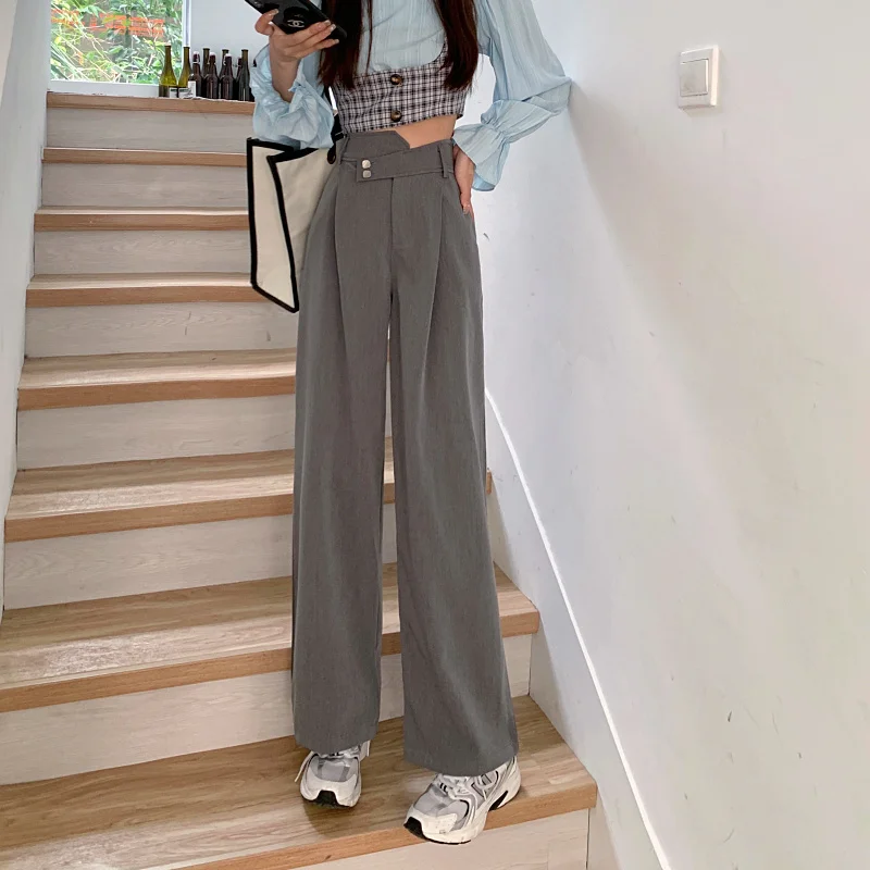 Новинка осени 2021 свободные и стройнящие тапочки с высокой талией от cмаз | Женская