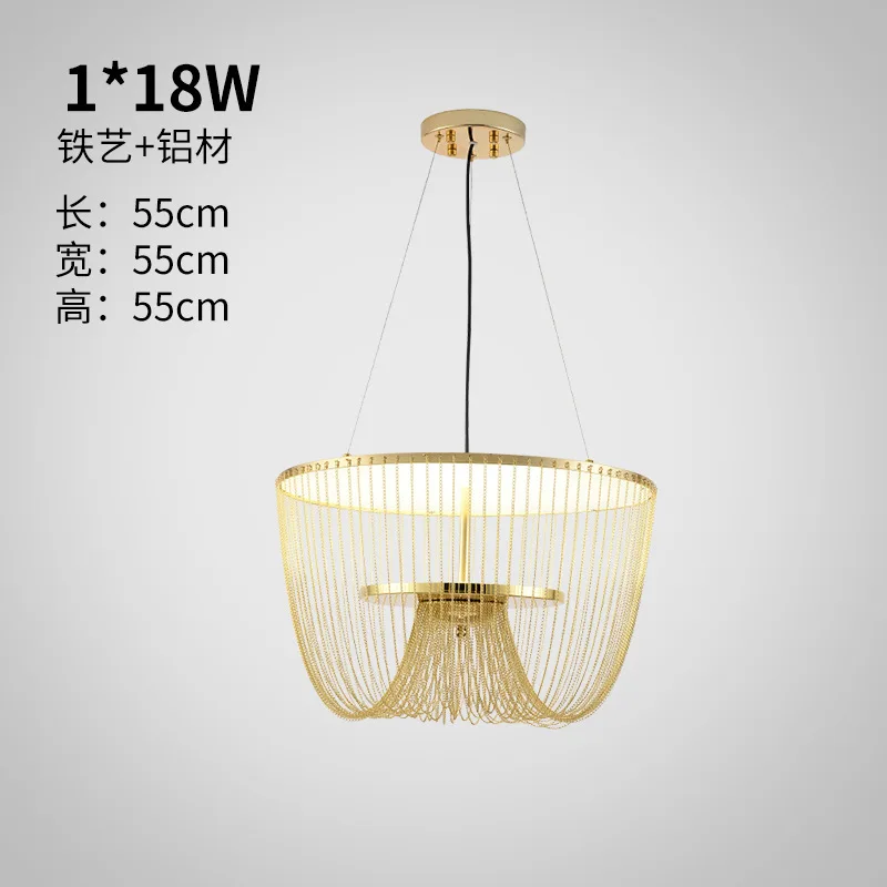 

E27 Chandelier LED Light Luxury Tassel Restaurant Light Pendant Lights Living Room Decor Bedroom Dinning Room Lights
