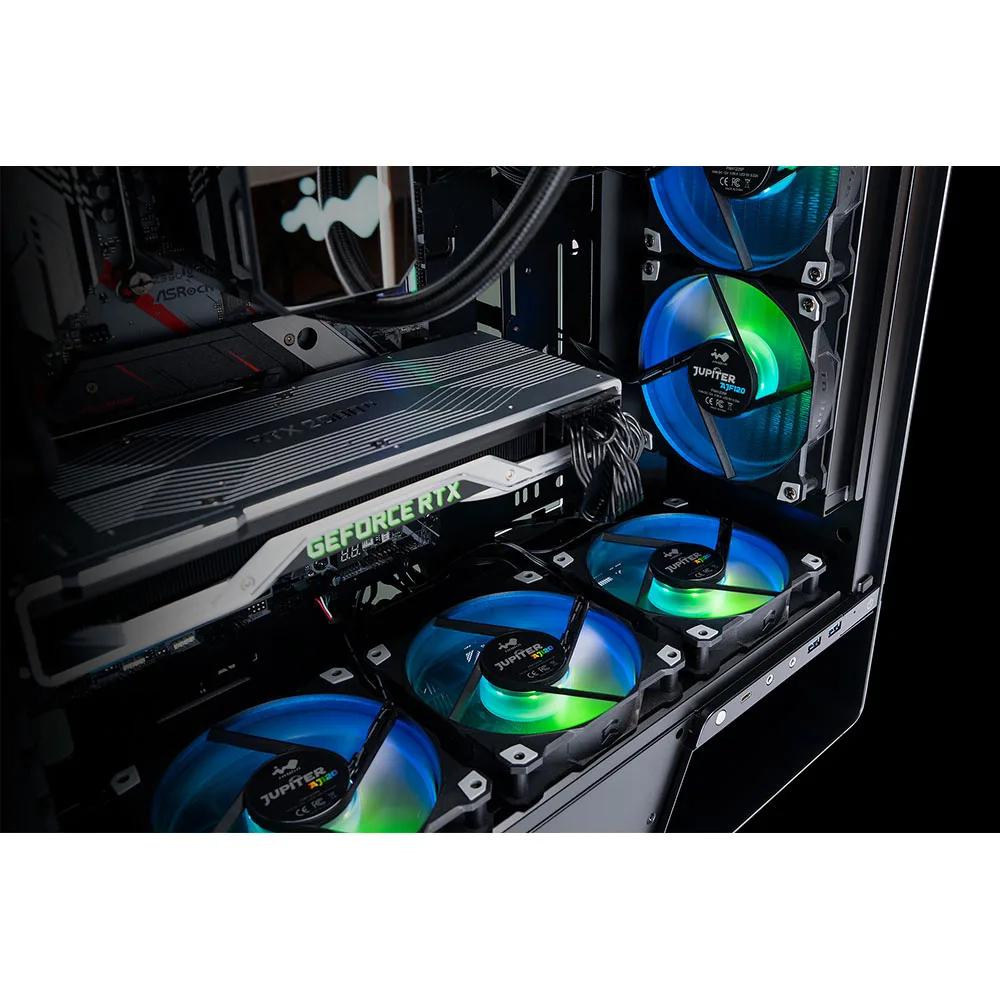Инвин RGB кулер вентиляторы 120 мм вентилятор ПК Корпус Вентилятор CoolerCase Jupiter AJ120