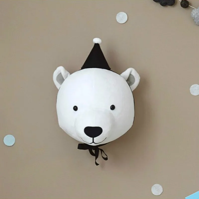 Голова Оленя Игрушки Настенный декор Детская Спальня 3D в виде голов животных настенное изображение оленьи головы мягкие игрушки для детей Подарки