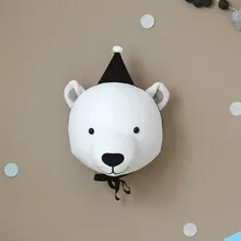 Голова Оленя Игрушки Настенный декор Детская Спальня 3D в виде голов животных настенное изображение оленьи головы мягкие игрушки для детей Подарки