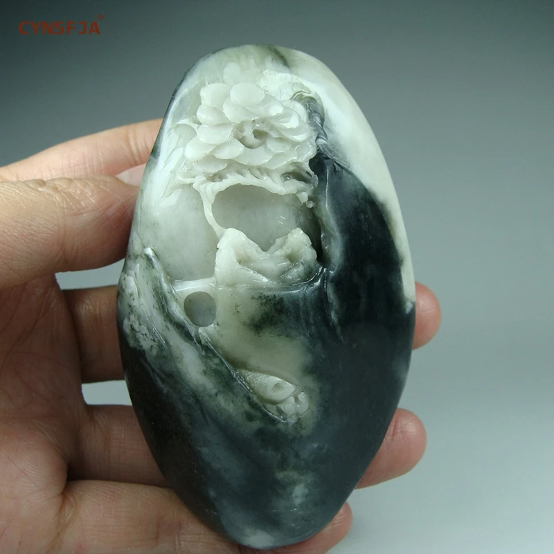 Настоящий редкий сертифицированный китайский душань нефритовый амулет CYNSFJA