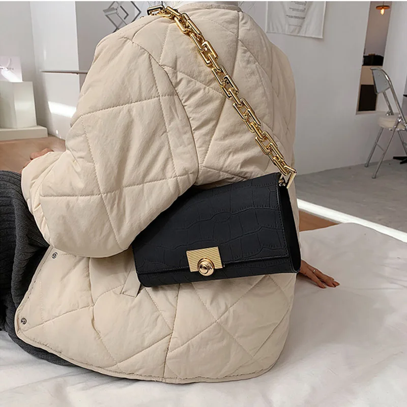 

LIKETHIS Pu Leather Black Bags for Women 2021 New Fashion Chain Small Shoulder Bag Female Handbags and Purses Bolsa Feminina