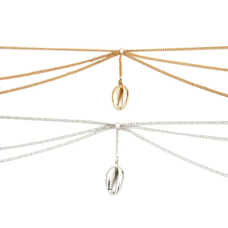 Женское вечернее платье с подвеской в форме ракушки простая длинная цепочка