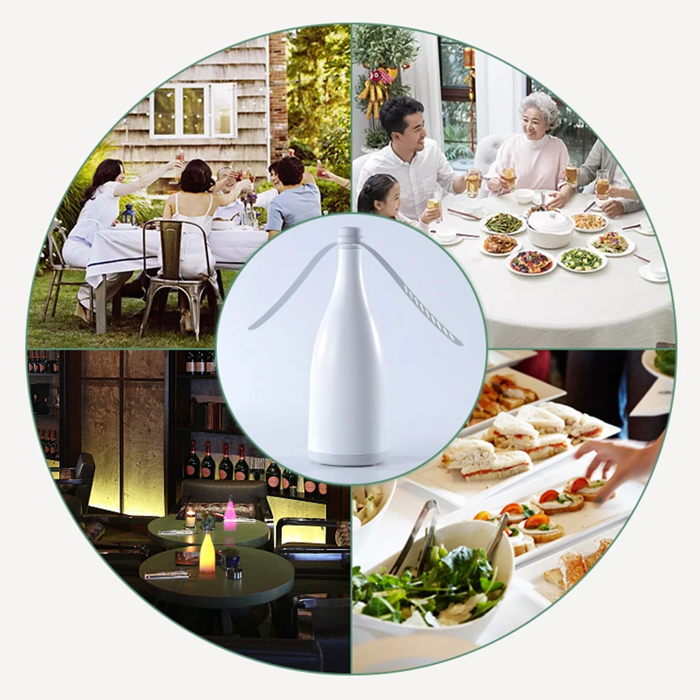 

USB Charging Mosquito Fly Repellent Fan Color Light Insect Bugs Bottle Shape Fly Repellent Fan Outdoor Kitchen Food Protector