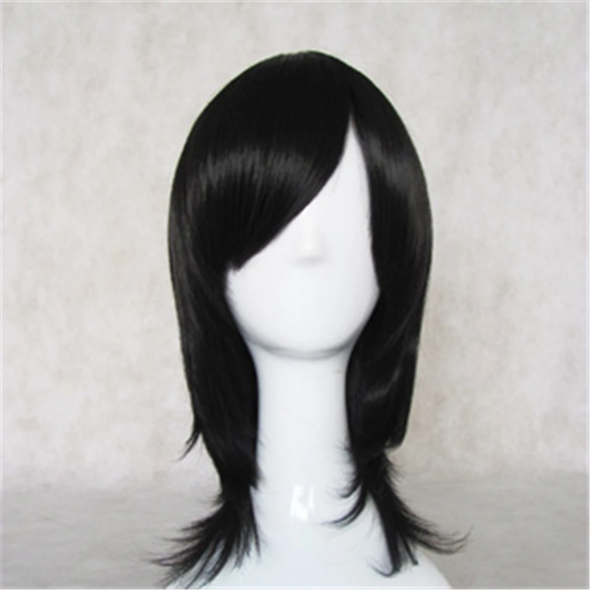 Короткие кудрявые черные парики для косплея женщин отбеливающие Кучики Рукии 45