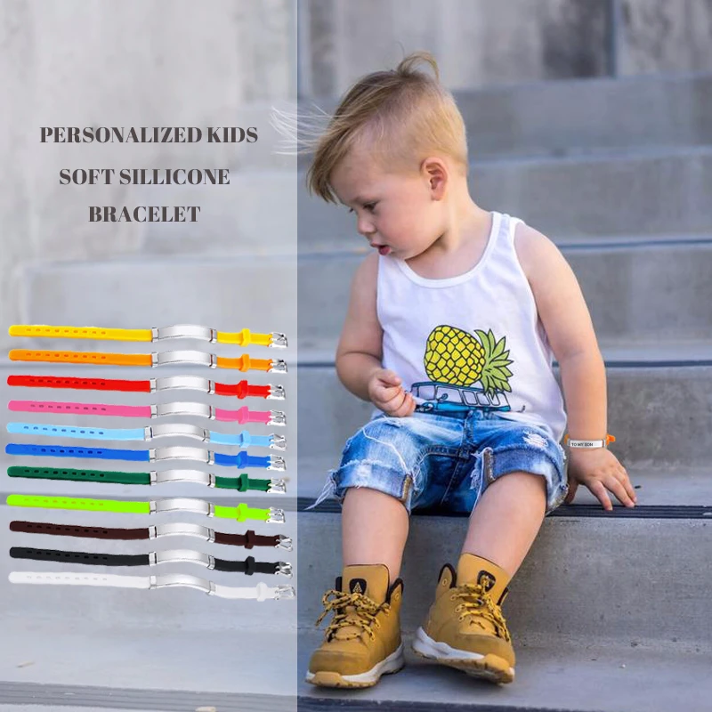 

PERSONALIZED KIDS FOOTBALL BRACELET FOR BOYS GIRL BRACELET SOFT SILLICONE SPORTS TODDLER BOY OUTFITS JEWELRY ASSORTED COLORS