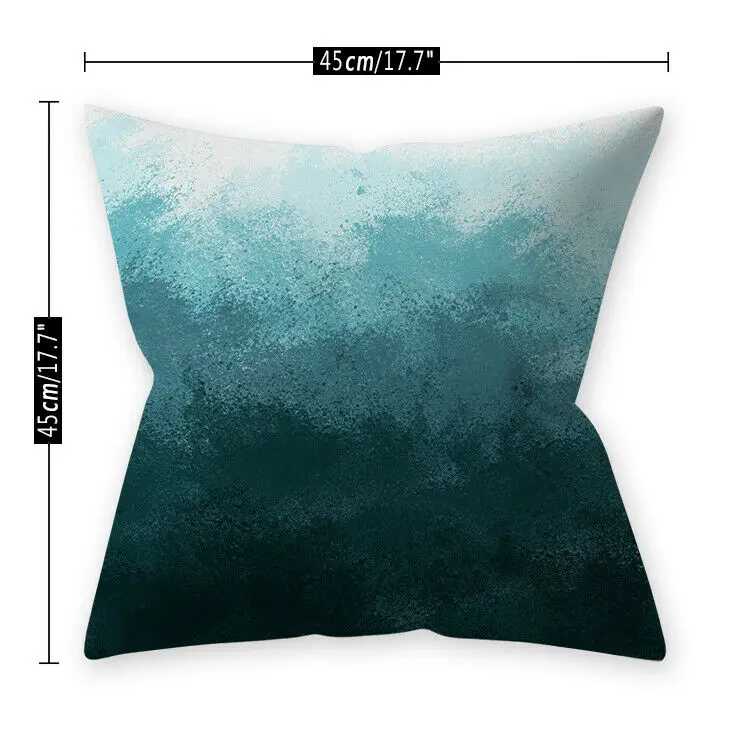 Hot Creative Reversible Blue Polyester Pillow Case Pillowcase Sofa Car Waist Throw Cushion Cover Home Decoration new | Дом и сад