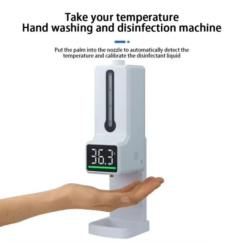 

1000ml Wall-mounted USB Automatic Soap Dispenser Induction Hand Washer Smart Infrared LED Temperature Display Soap Dispenser