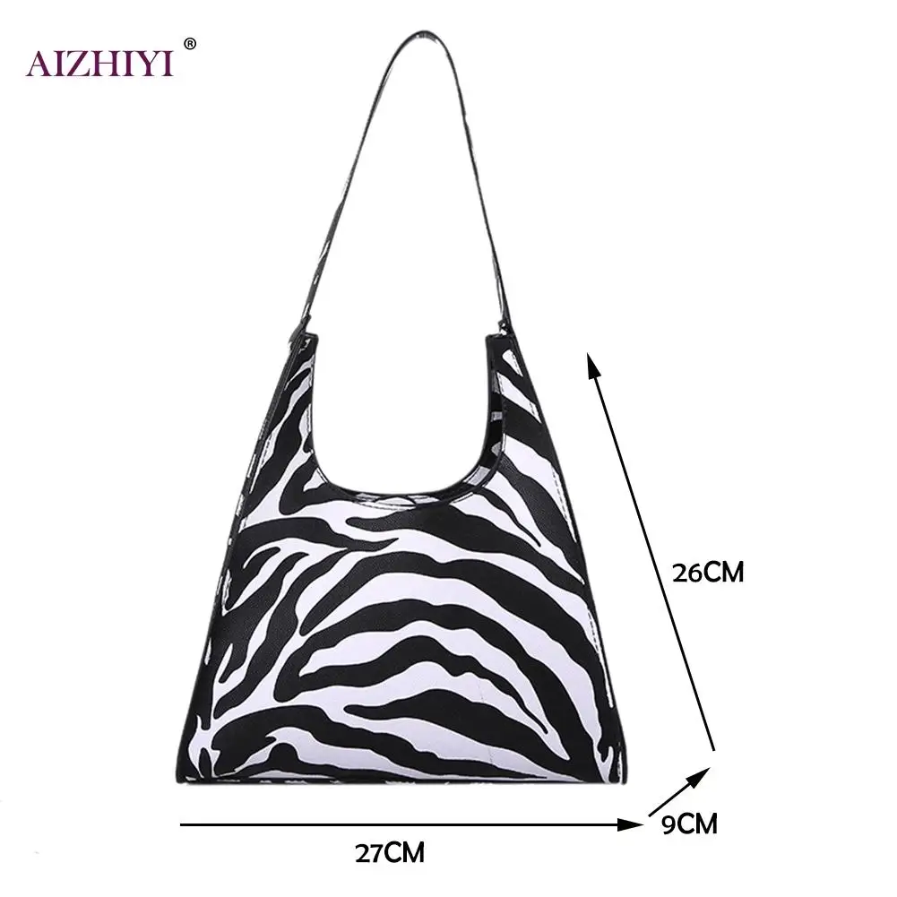 

Fashion Zebra Cow Leopard Pattern Handbag Totes Women Street Travel Shoulder Underarm Purse Portable Top-handle Bags
