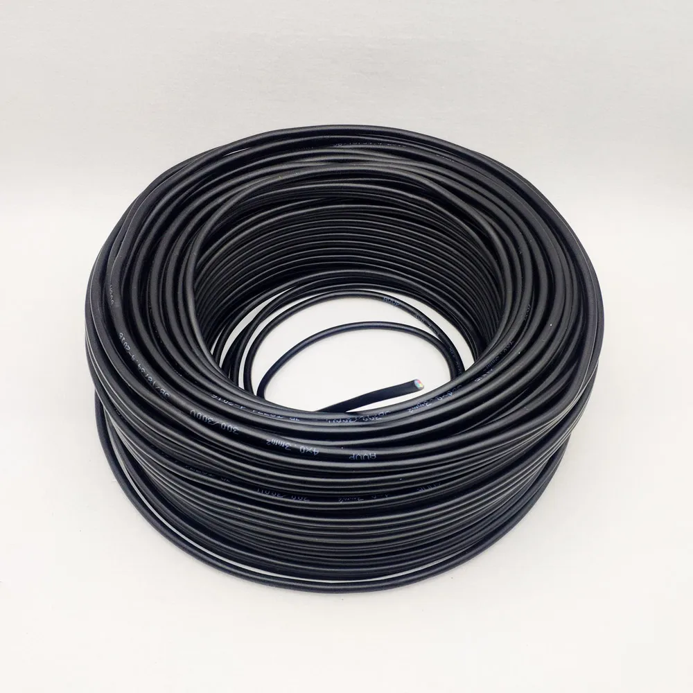 10 м RVV КАБЕЛЬ 22AWG 2Pin 3pin 4pin 5pin контроль сигнала удлинитель питания провод черный ПВХ изолированный Электрический провод медные кабели